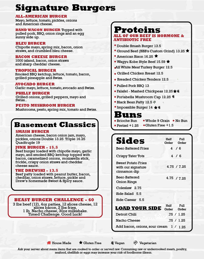 Detroit — The Full Menu